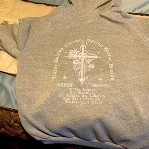 Men's Personality Printed Hoodie With Cross Design